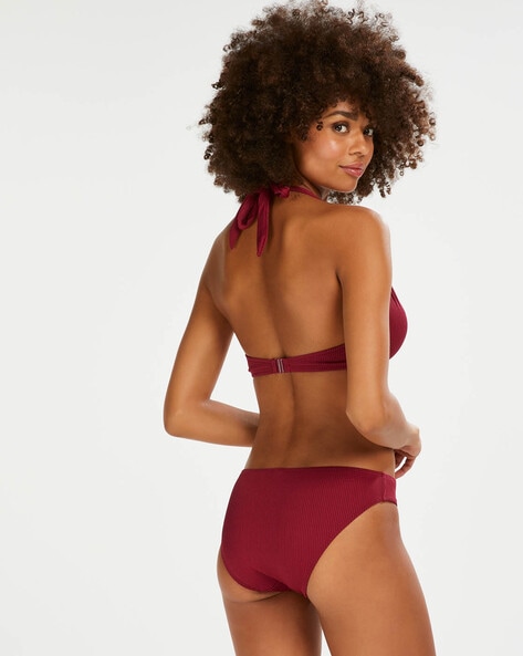 Maroon 2025 bikini top