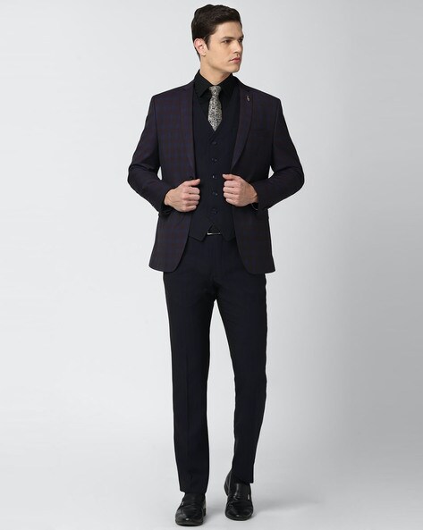 mens navy blue skinny fit suit