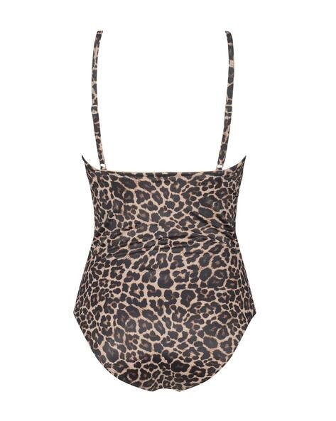 brown leopard print swimsuit