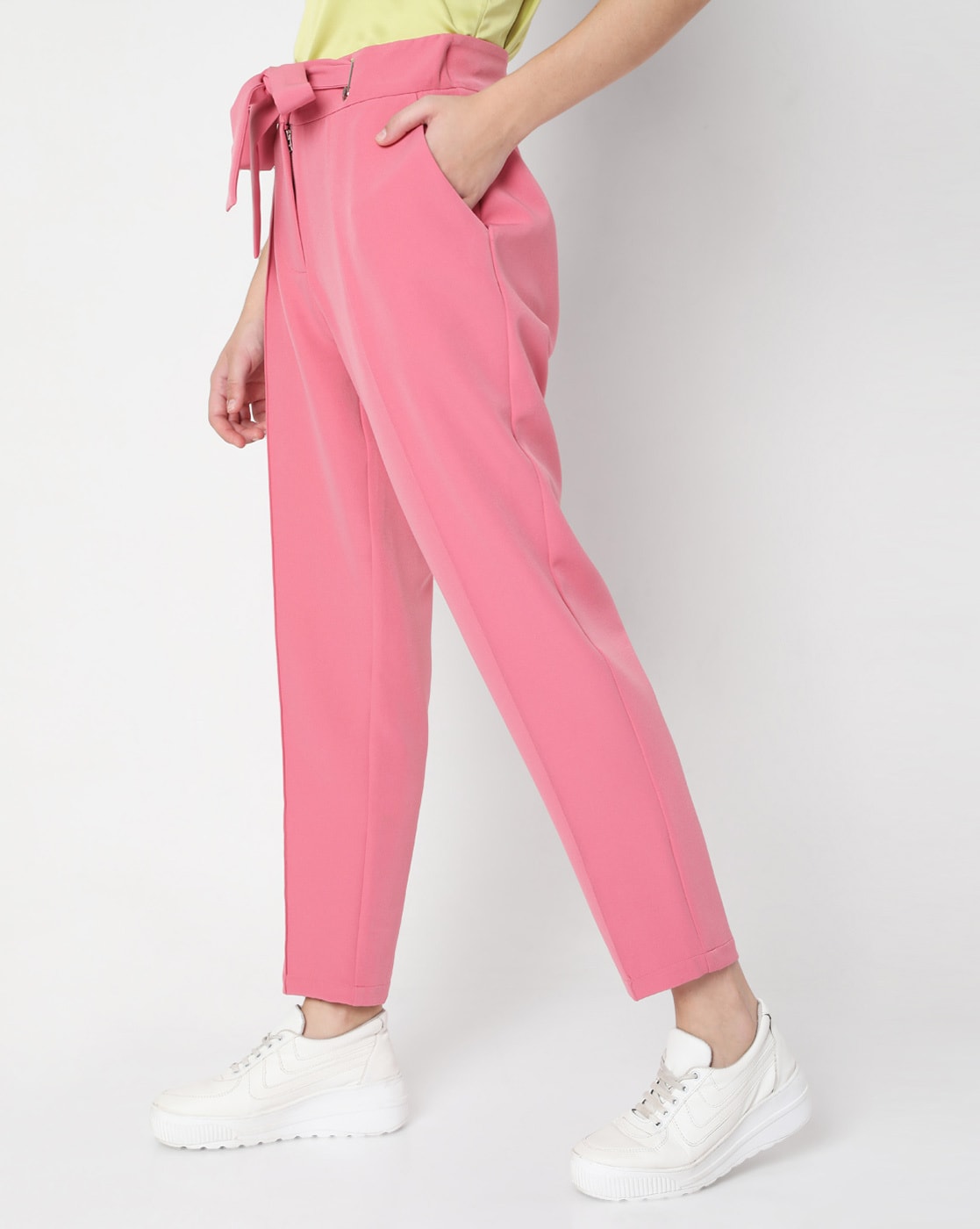 Womens Pink Tailored Trousers | NA-KD