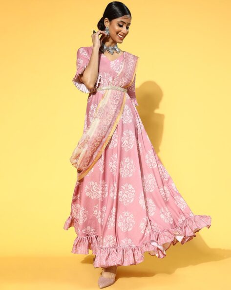 Buy Pink Dresses for Women by Hetvi Creation Online | Ajio.com