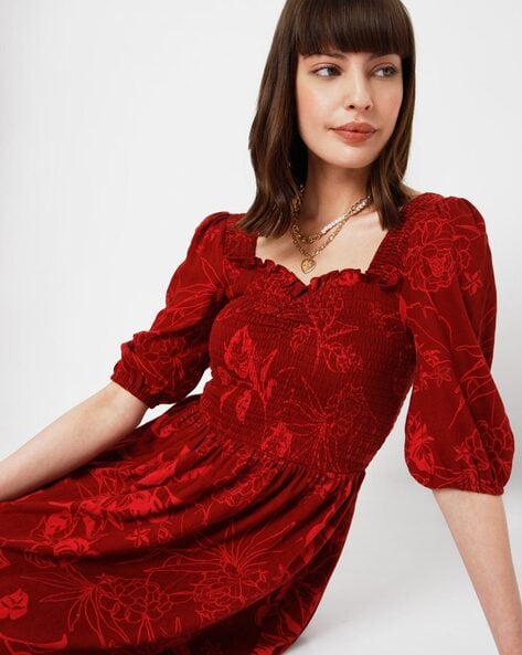 Vero moda red outlet lace dress