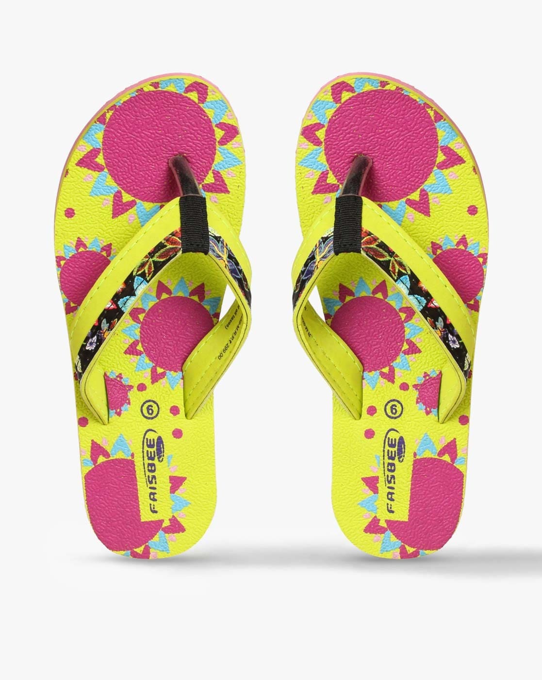 Buy Lime Flip Flop Slippers for Women by FRISBEE Online Ajio