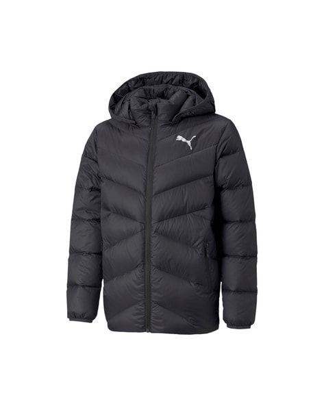 Buy PUMA Black Polyester Blend Zip Regular Fit Mens Casual Track Jacket |  Shoppers Stop