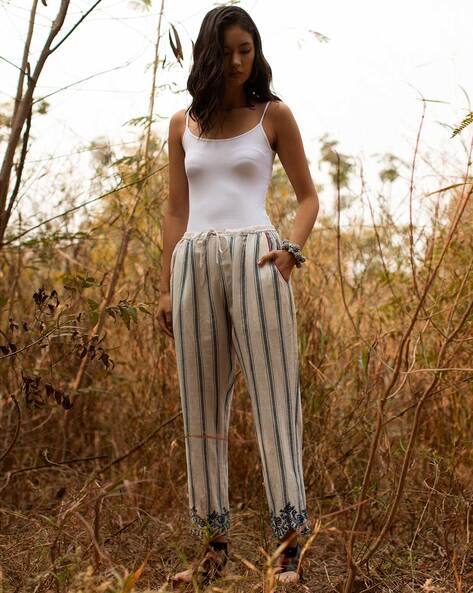 Buy Payal Pratap Striped Pants with 