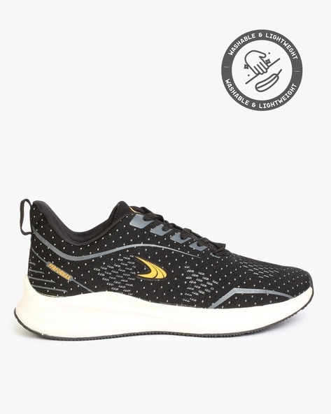 Black knit cheap running shoes