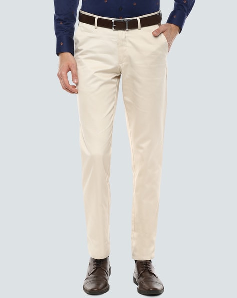 Buy Cream Trousers & Pants for Men by LOUIS PHILIPPE Online