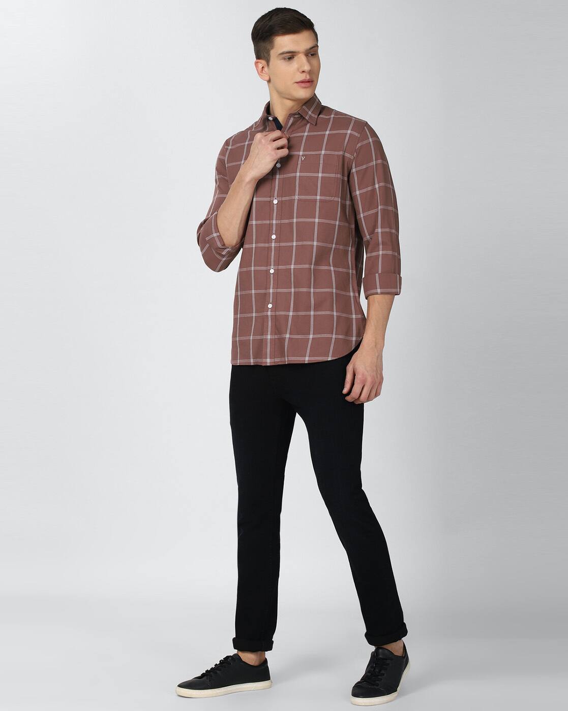 Buy Brown Shirts for Men by VAN HEUSEN 