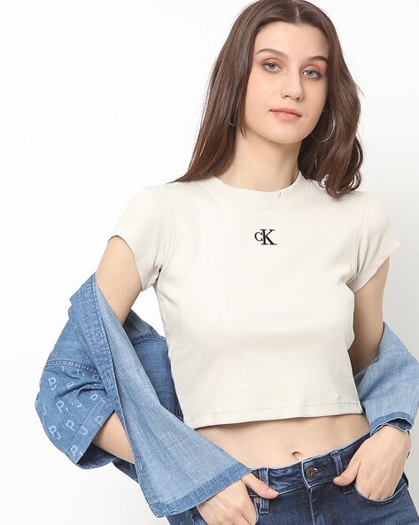 Buy Beige Tshirts for Women by Calvin Klein Jeans Online 