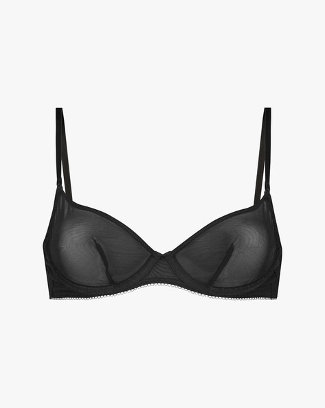 Buy Hunkemoller Mesh Flexing Bralette, Caviar Color Women