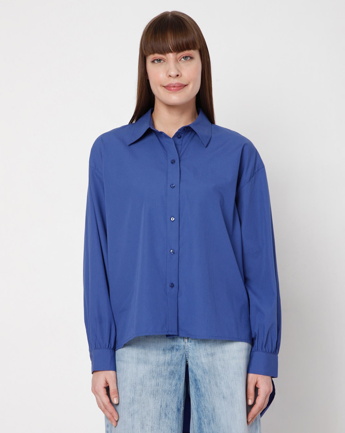 dyr sandsynlighed strække Buy Blue Shirts for Women by Vero Moda Online | Ajio.com