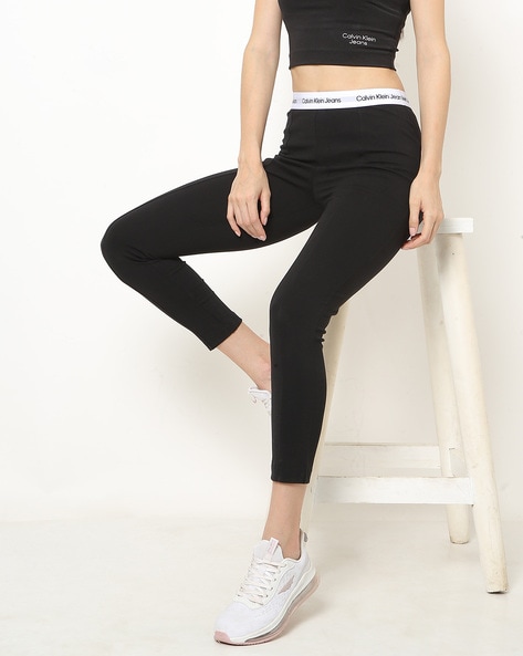Calvin Klein Jeans Slim fit Leggings 'MILANO' in Black