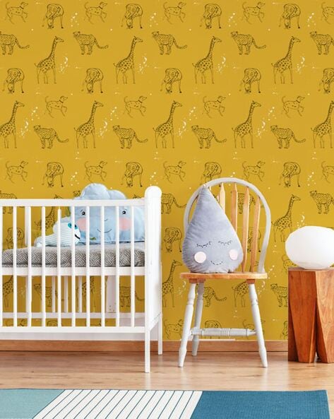 Animal Balloon Parade  Pastel Animal Themed Nursery Wallpaper Mural   Olive et Oriel