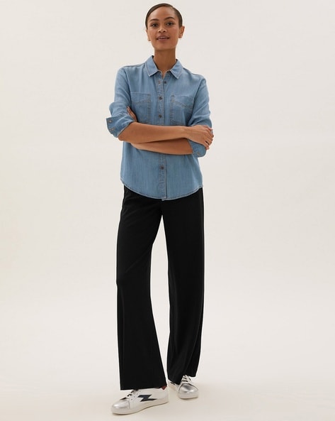 Simon Jersey | Women's Slim Leg Trouser, Black | Simon Jersey