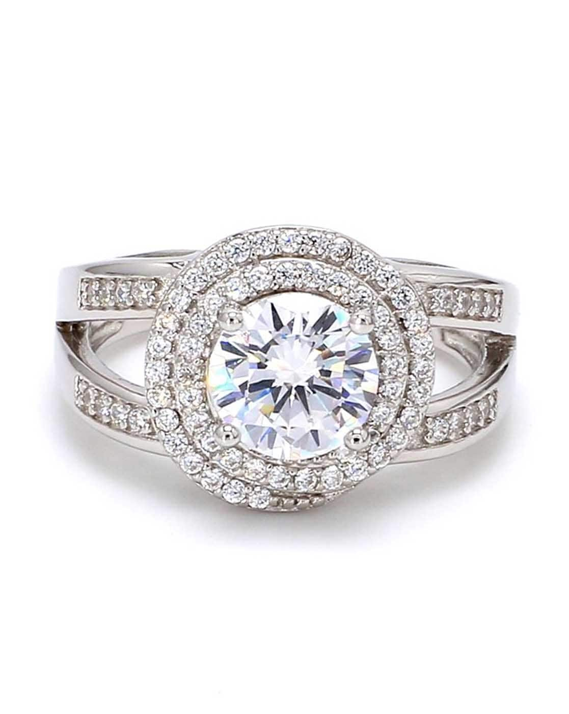 american diamond solitaire ring