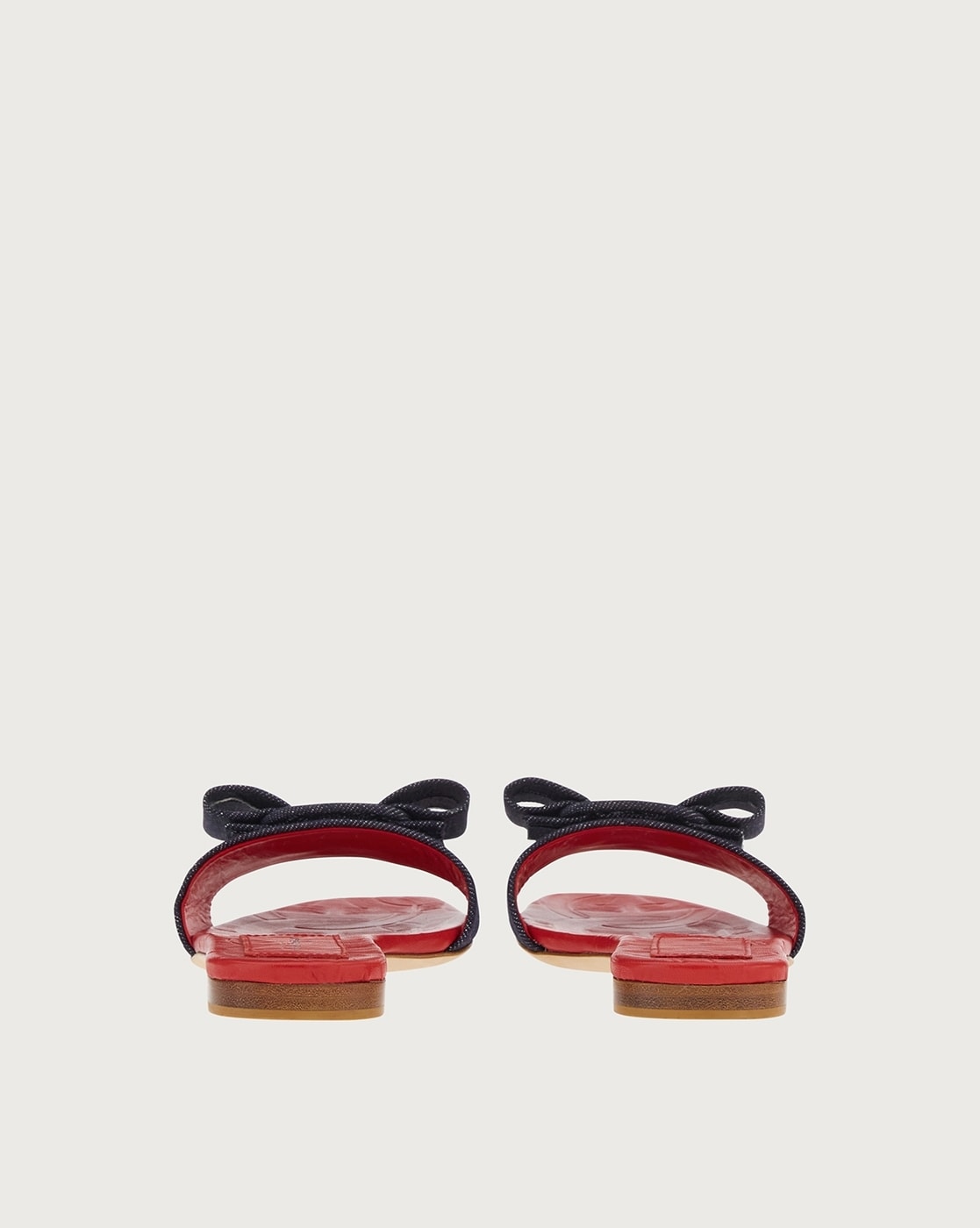 Red ferragamo slides hot sale