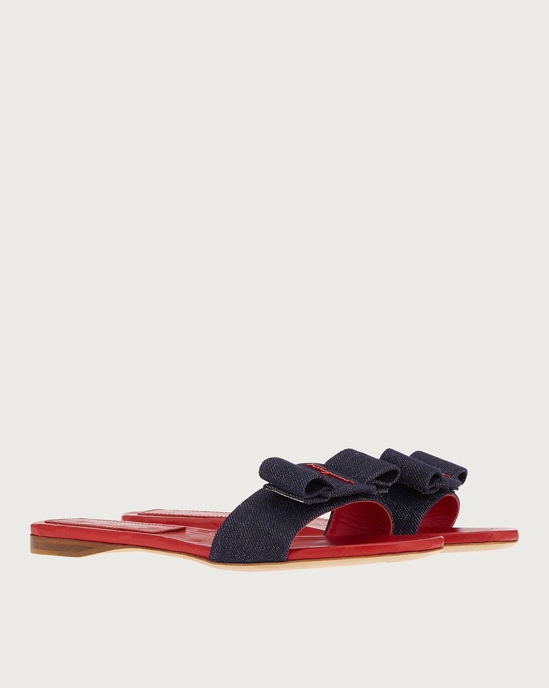 Red best sale ferragamo slides