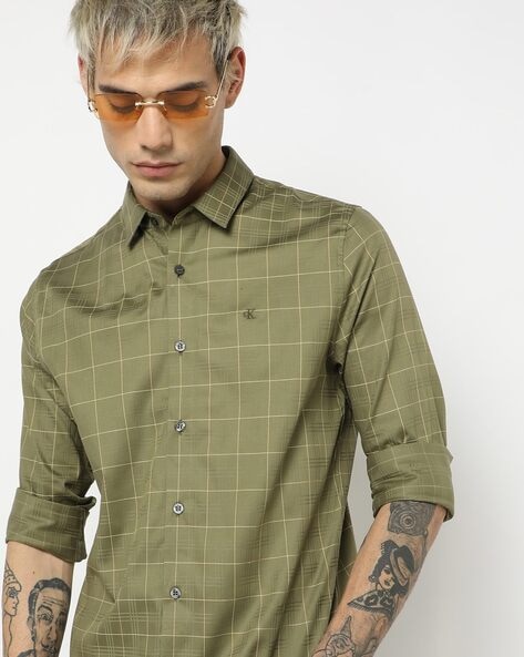 Calvin klein 2025 green shirt