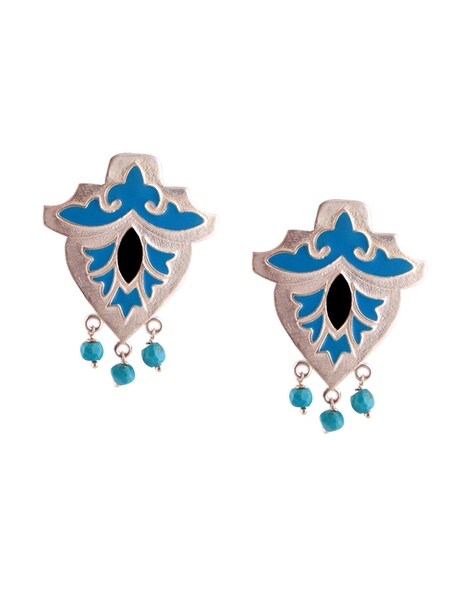 Teejh Siyaa Red Gold Enamel Earrings Buy Teejh Siyaa Red Gold Enamel  Earrings Online at Best Price in India  Nykaa