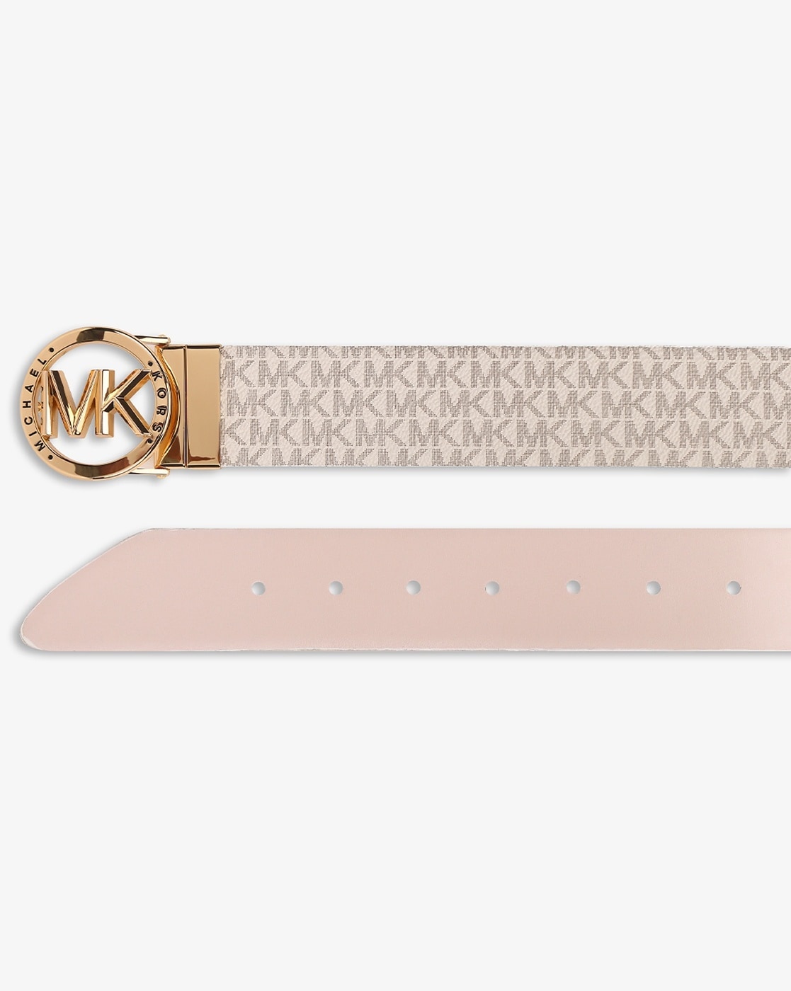 Buy Michael Kors Soft Pink & Gold Leather Logo Reversible Belt for Women  Online @ Tata CLiQ Luxury