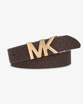 Buy Michael Kors Reversible Leather Belt with Logo Buckle | Chambray Blue  Color Women | AJIO LUXE