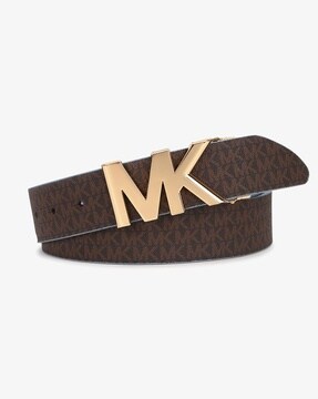 Buy Michael Kors Reversible Leather Belt with Logo Buckle | Gold Color  Women | AJIO LUXE