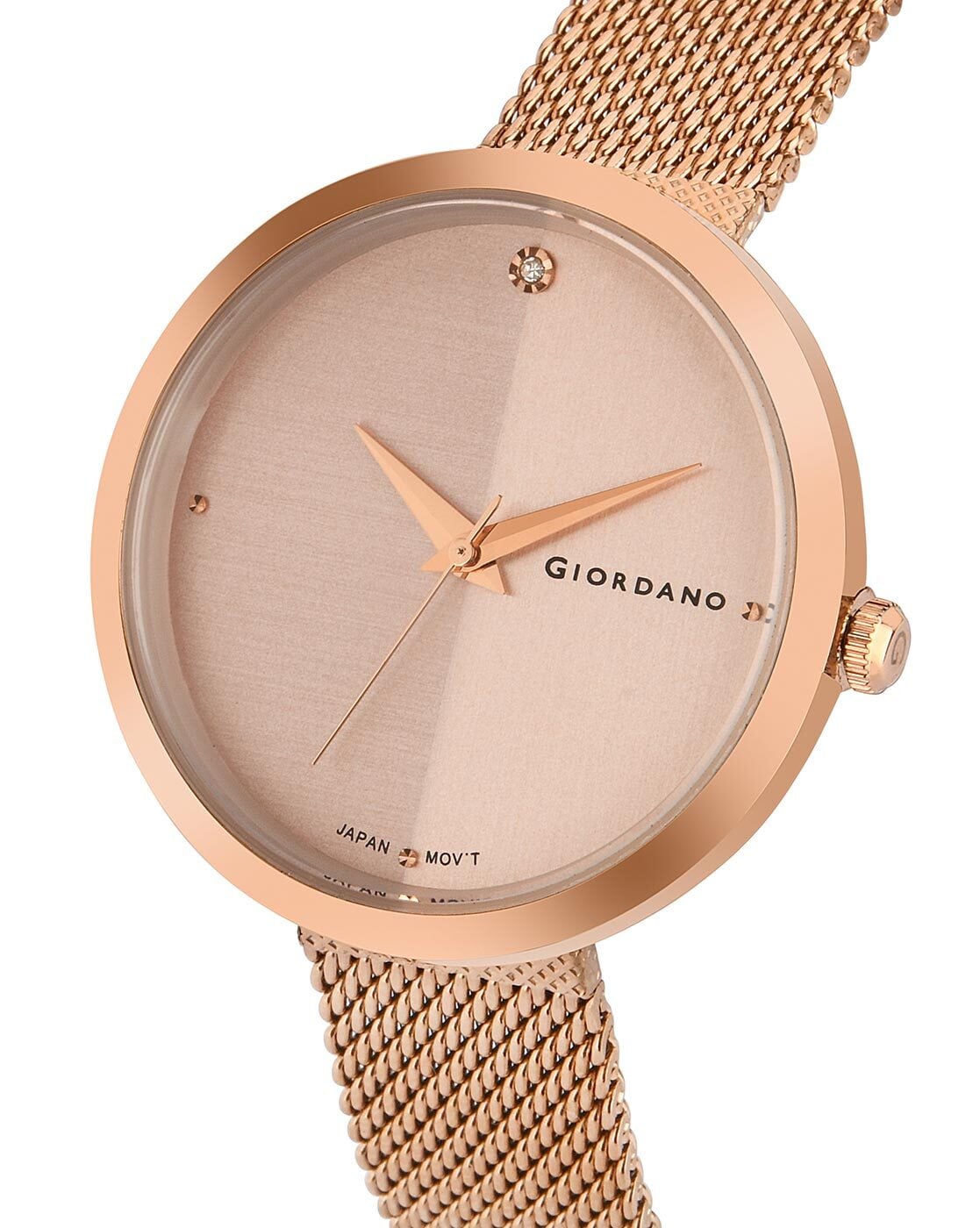 Buy Giordano Women Round Dial Rose Gold Strap Analog Wrist Watch  GZ-60076-22 (M) Online