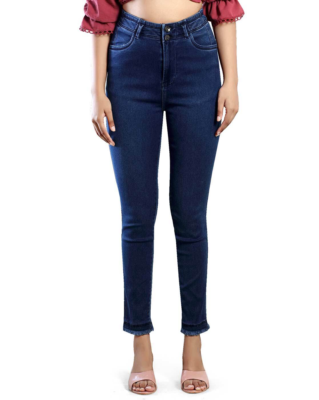 Buy online Women's Plain Slim Fit Jeans from Jeans & jeggings for Women by  Fck-3 for ₹1709 at 10% off