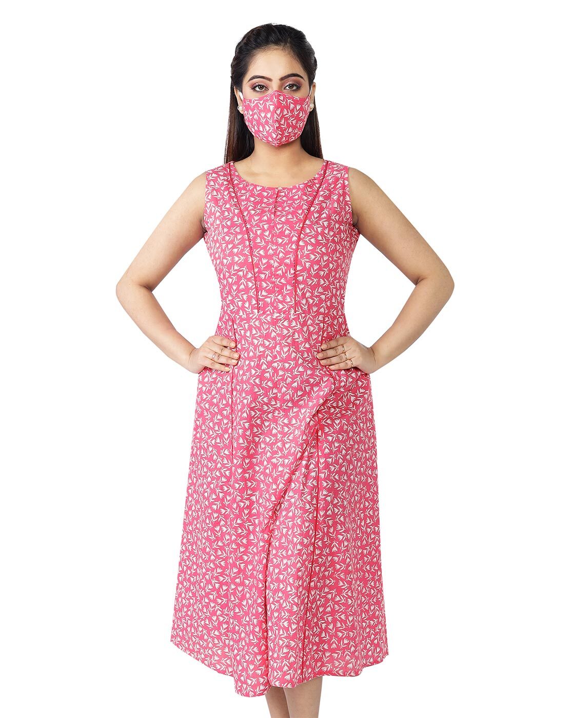 Women's Sleeveless Boat Neck Solid Casual Fancy Long Kurtis (combo Pack Of  2)