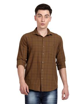 Buy Brown Shirts for Men by VOLUME ZERO 