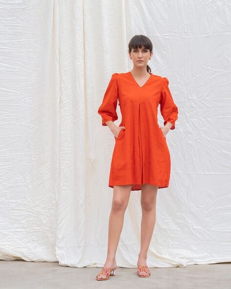 linen shift dress tesco Morrisons Tesco Linen Dress Midi Dress Linen Shift Dress Tesco F&F Linen Rich Leaf Print V