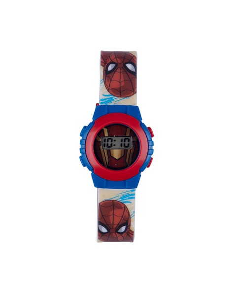 Marvel Spider-Man iTime Unisex Child Smart Watch with Silicone Strap and  Metallic Blue Case 42mm - Walmart.com