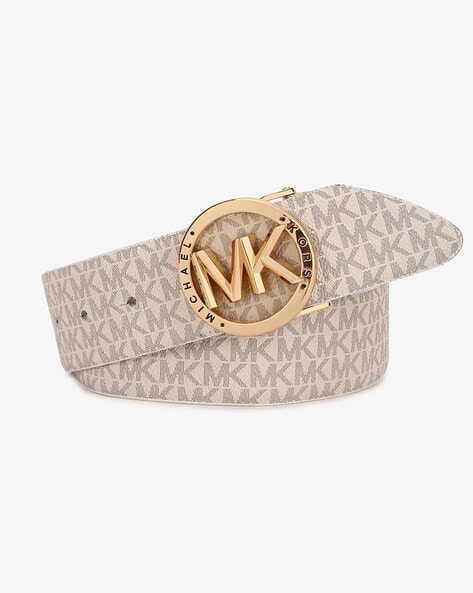 Buy Michael Kors Reversible Leather Belt with Logo Buckle, Pink & Gold  Color Women