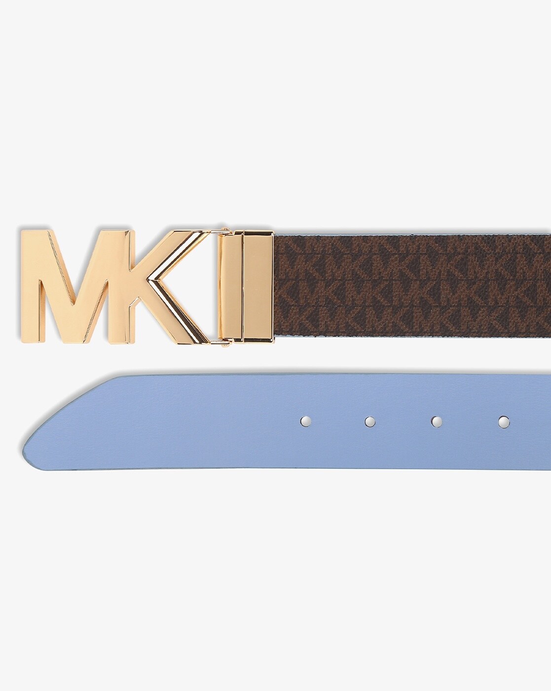 Buy Michael Kors Reversible Leather Belt with Logo Buckle | Chambray Blue  Color Women | AJIO LUXE