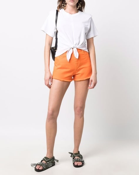 Larisalt Jean Shorts Womens,Women's Denim Shorts Stretch Mid Rise Jeans  Bermuda Shorts Orange,XL - Walmart.com