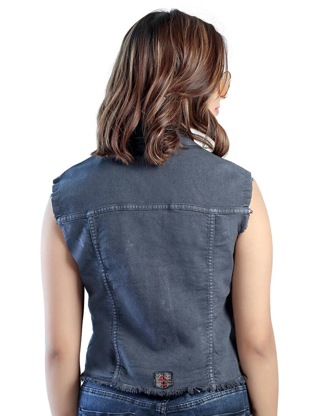 Baby Girls Sleeveless Denim Jacket