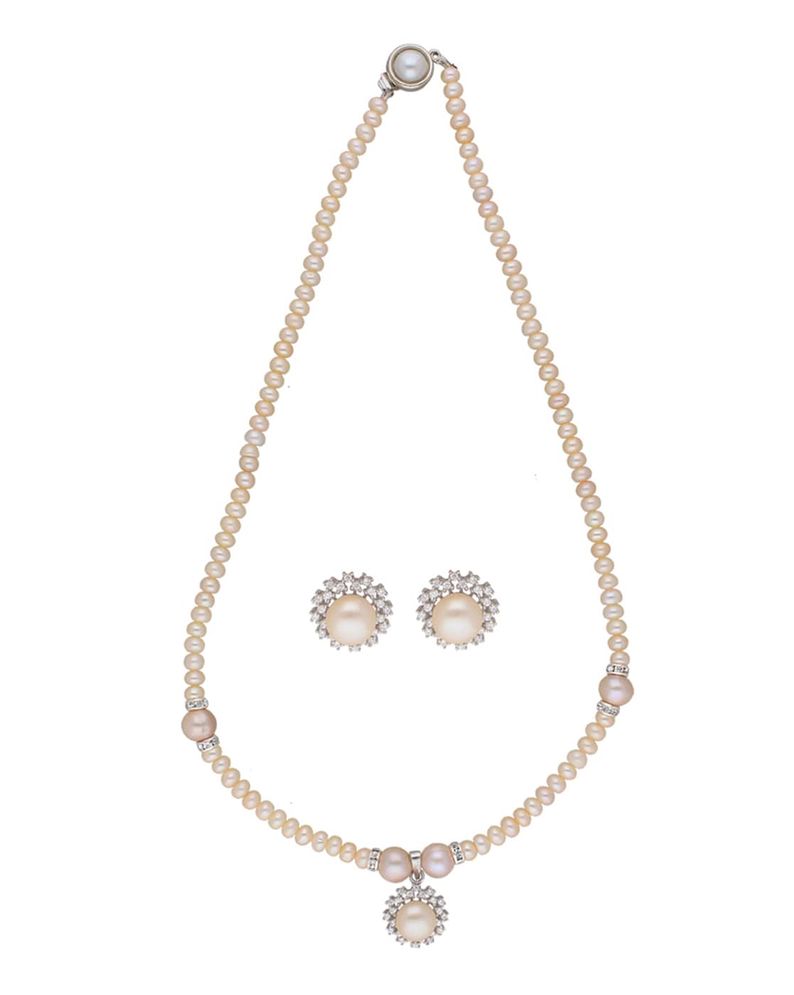 Carevas 2Pcs Luxury Elegant Pearl Necklace Earrings Set Bride Wedding  Jewelry Fashion Temperament Wedding Dress Accessories - Walmart.ca