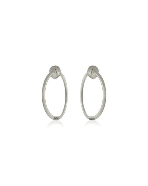 Silver drop earrings | silver hoop earrings | round hoop | DEMI+ CO -  DEMI+CO Jewellery