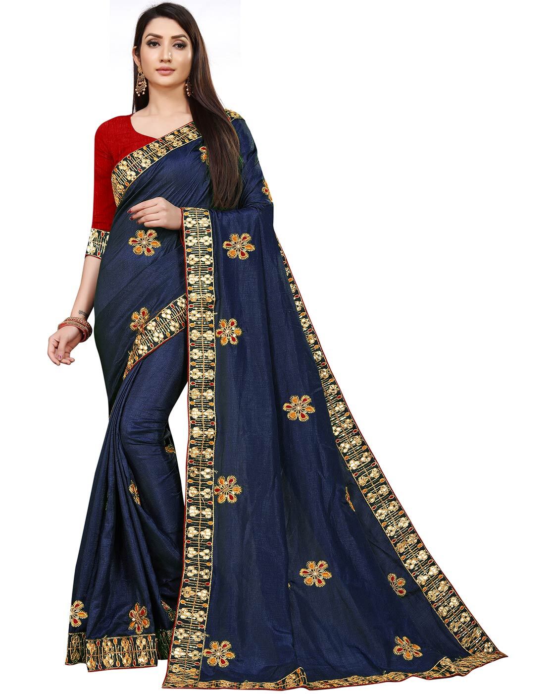 Buy Blue Sarees for Women by Indianrang Online | Ajio.com