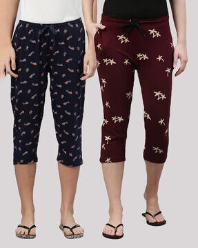 Buy Black & Maroon Trousers & Pants for Women by Kryptic Online