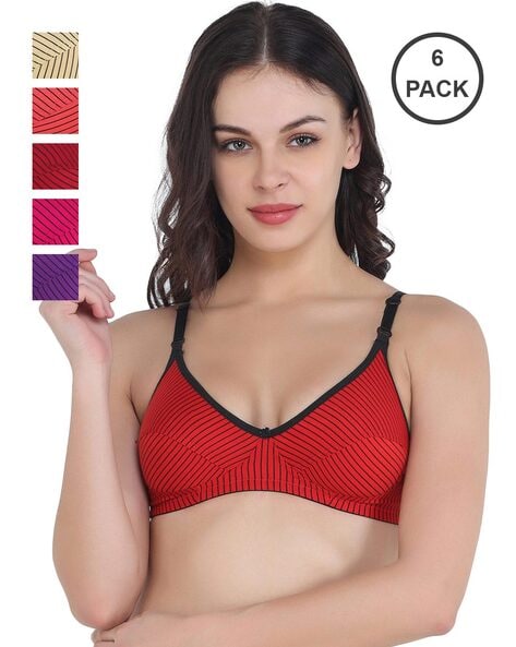 Non-Padded Multicolor Woman Bra, For Inner Wear, Multi-colour at