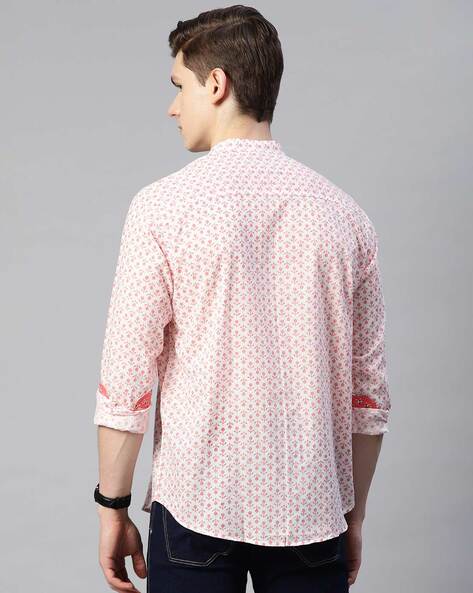 VERTUSY Men Embellished Casual Pink, Blue Shirt - Buy VERTUSY Men Embellished  Casual Pink, Blue Shirt Online at Best Prices in India