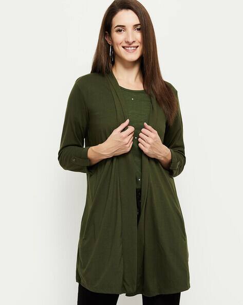 Buy Olive Shrugs \u0026 Jackets for Women by 