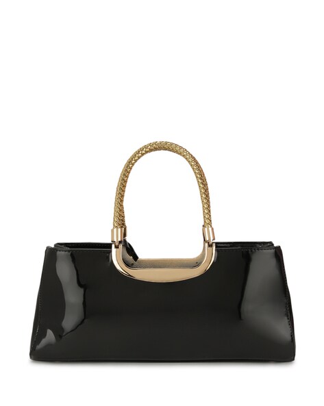 shiny patent handbag