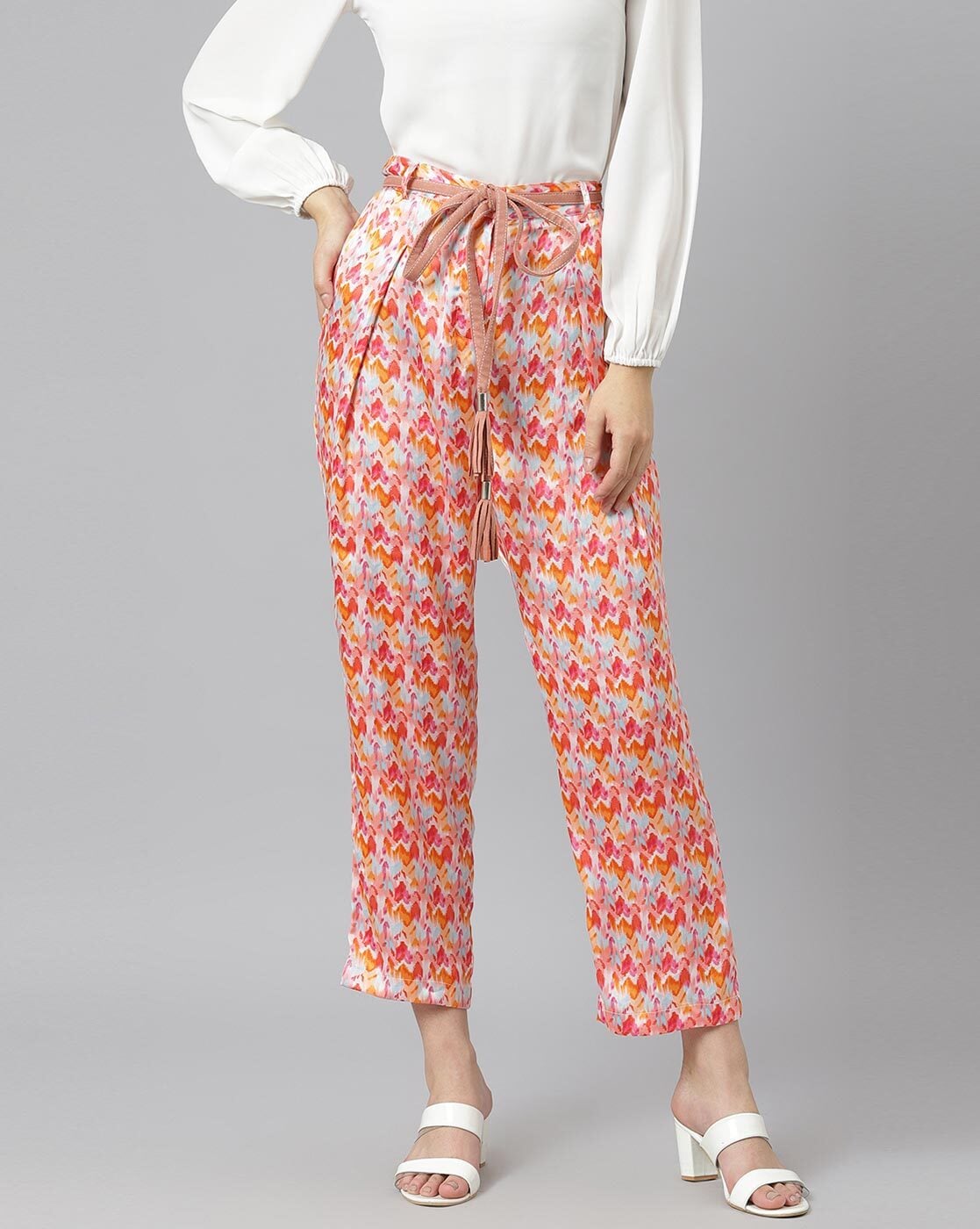 Buy Multicoloured Trousers  Pants for Women by AMMA Online  Ajiocom