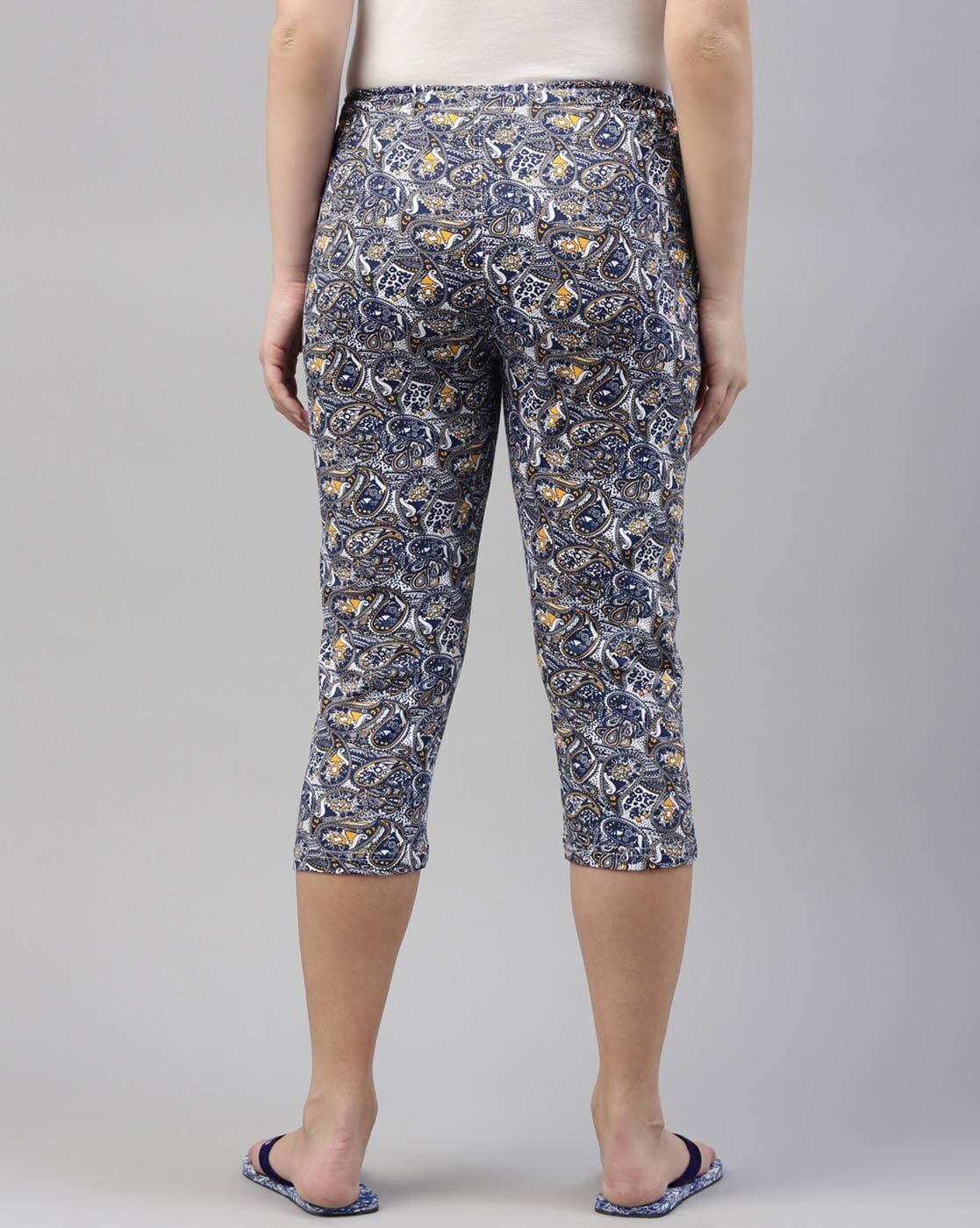 Pure Collection Animal Print Capri Trousers Beige at John Lewis  Partners
