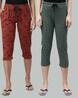 Buy Brown & Green Trousers & Pants for Women by Kryptic Online