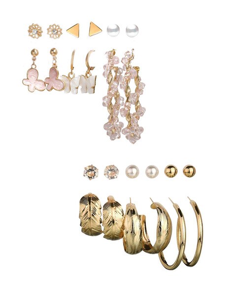 Celestial North Star & Moon Gold Stud Earrings Set | Olivia Burton London