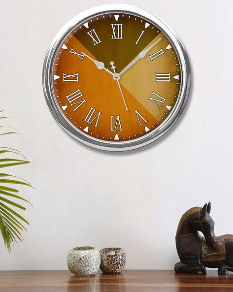 Silver Wall Table Decor For Home Kitchen By 999 Ajio Com - Contemporary Silver Wall Clocks
