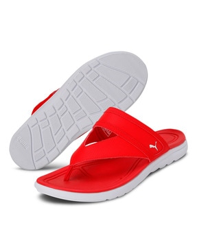 Logo Print Thong Strap Sports Sandals